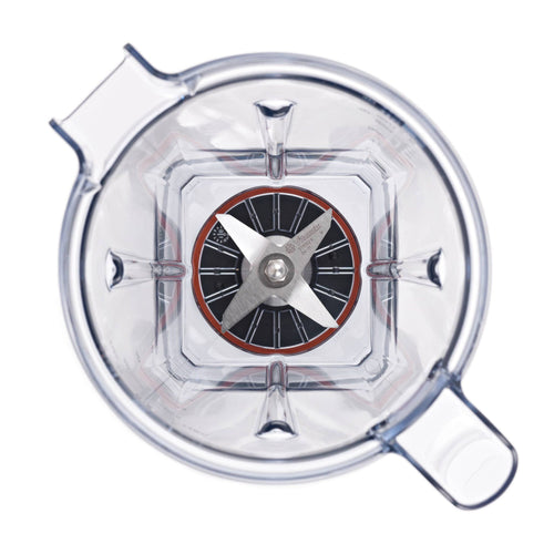 Vitamix Explorian Behälter Draufsicht ohne Deckel — transparenter 1,4-Liter-Krug mit Klingen